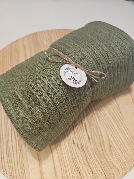 Reststück Strick Olive 80cm