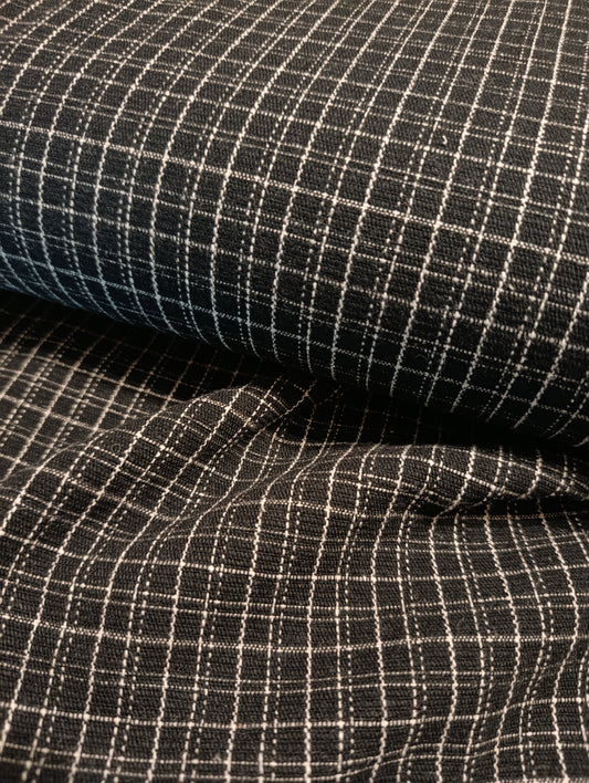 Crepe Check Mantelstoff