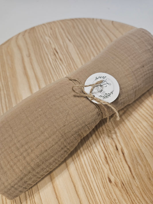 Reststück Musselin Beige 50cm