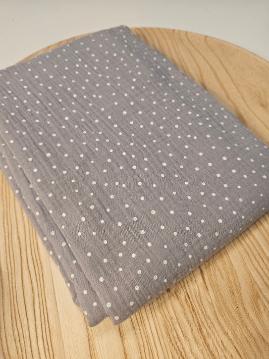 Reststück Musselin Dots 95cm