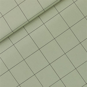 SYAS Baumwolle Canvas Thin Grid XL Teegrün
