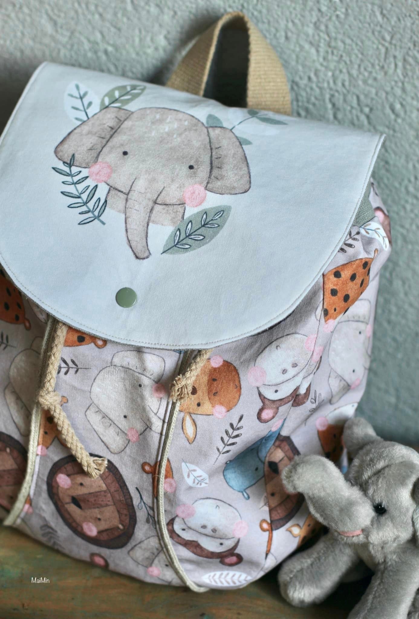 Panneau French Terry Éléphant Bio