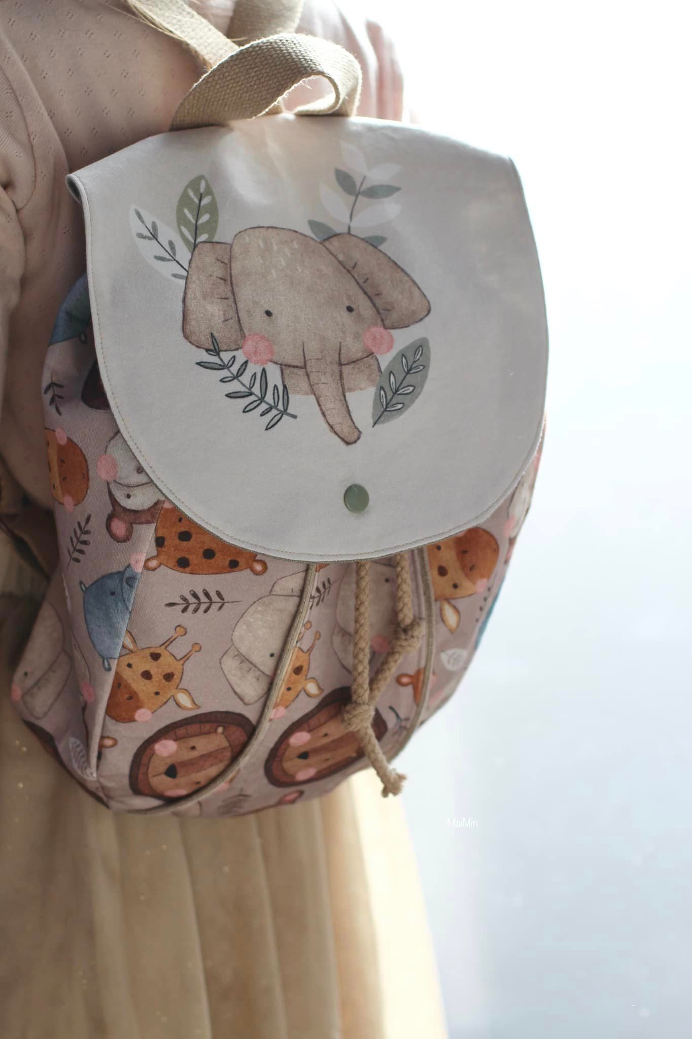 Panneau French Terry Éléphant Bio