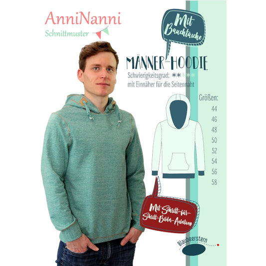 Papierschnittmuster AnniNanni ''Männer Hoodie''