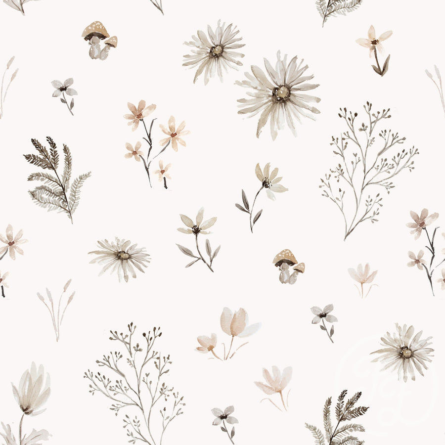 Family fabrics Musselin Flowers in autumn 115gsm