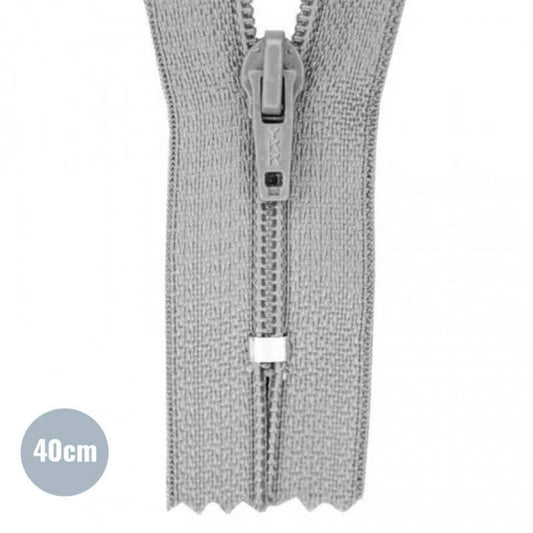 Reissverschluss nicht teilbar Grau 40cm