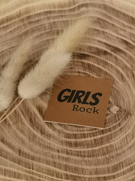 Kunstlederlabel Girls rock