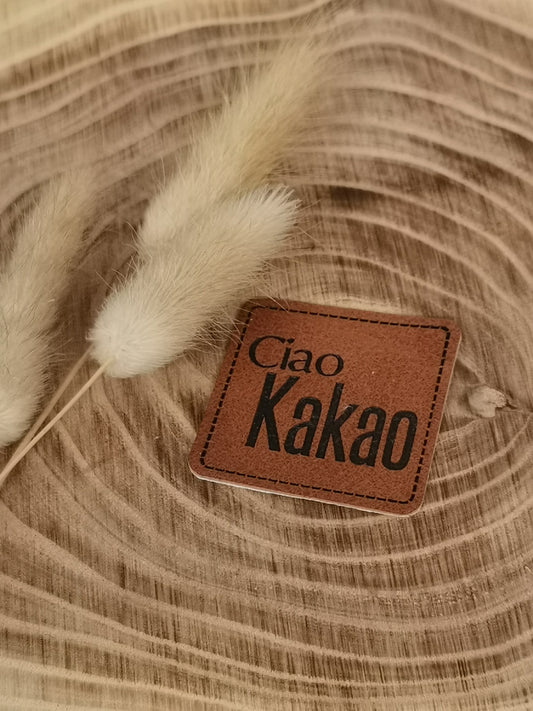 Etiquette simili cuir Ciao Kakao