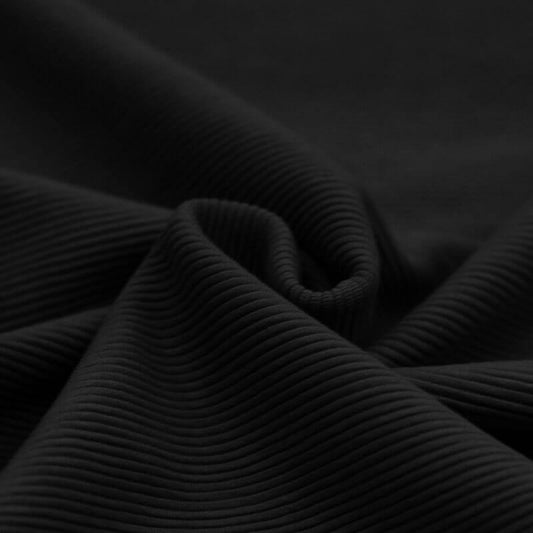 OTTOMAN RIB JERSEY SCHWARZ
