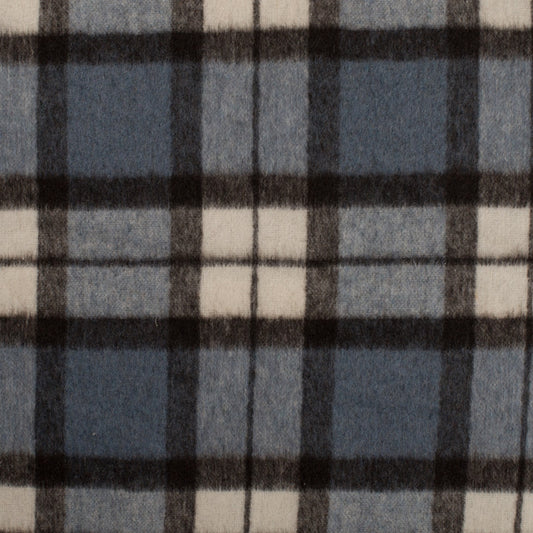 Manteau polaire carreaux bleu 