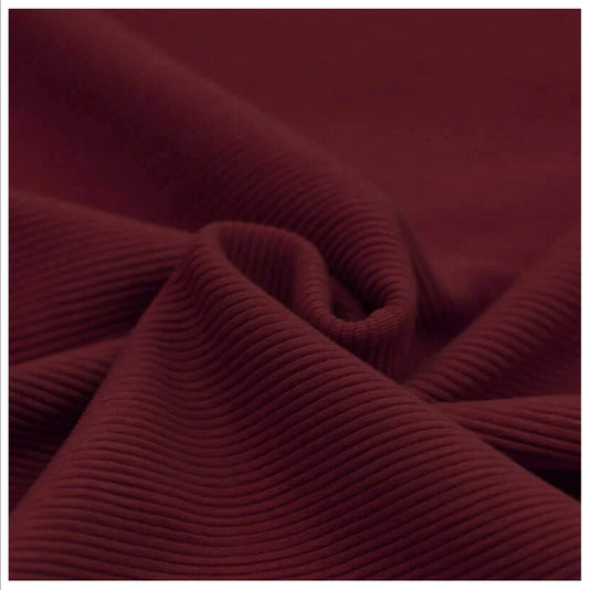 OTTOMAN RIB JERSEY BORDEAUX