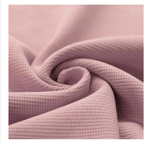 Waffelstrick Jersey Nude Rosa