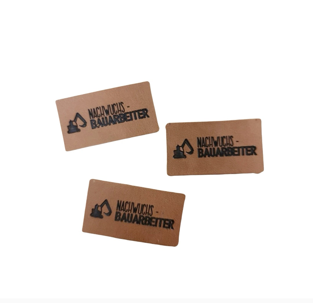 Kunstlederlabel NachwuchsBauarbeiter
