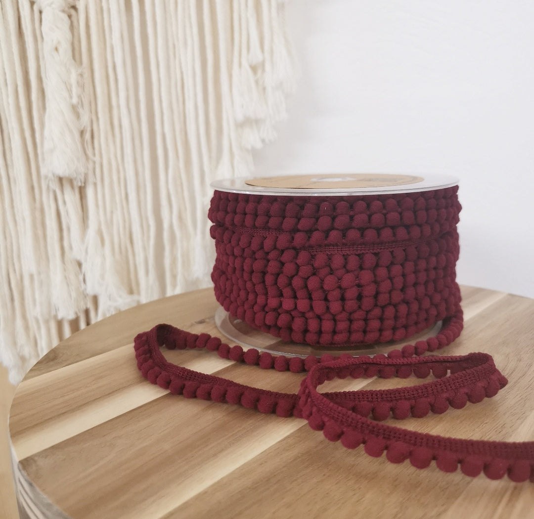 Pompom Borte Bordeaux
