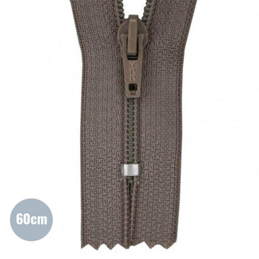Reissverschluss nicht teilbar Taupe 60cm