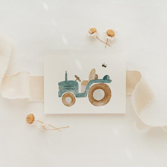Geburtstagskarte Traktor A6