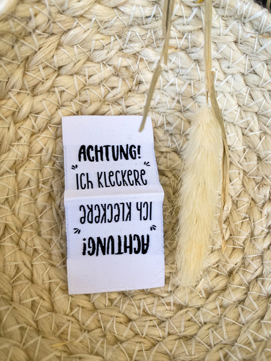 Label Achtung ich kleckere