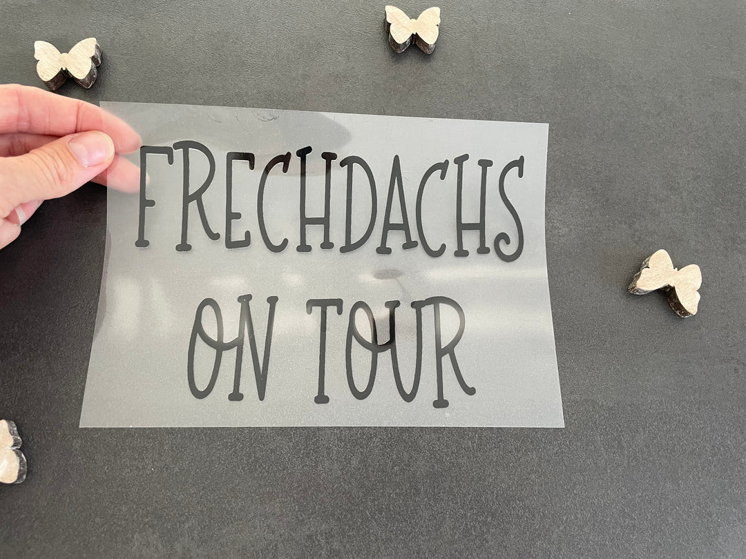 Bügelbild gross Frechdachs on tour