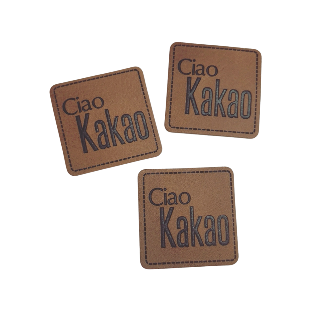 Etiquette simili cuir Ciao Kakao