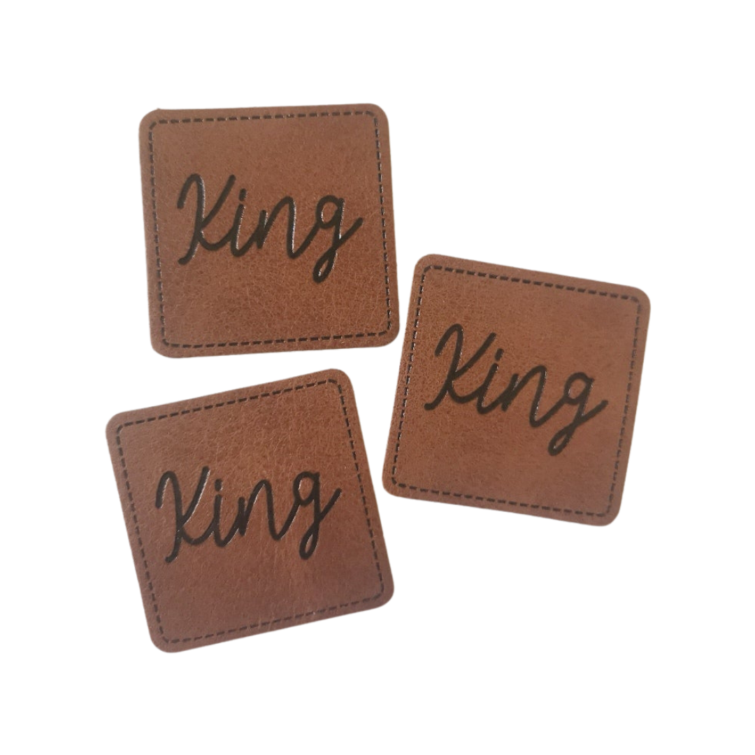 Kunstlederlabel King