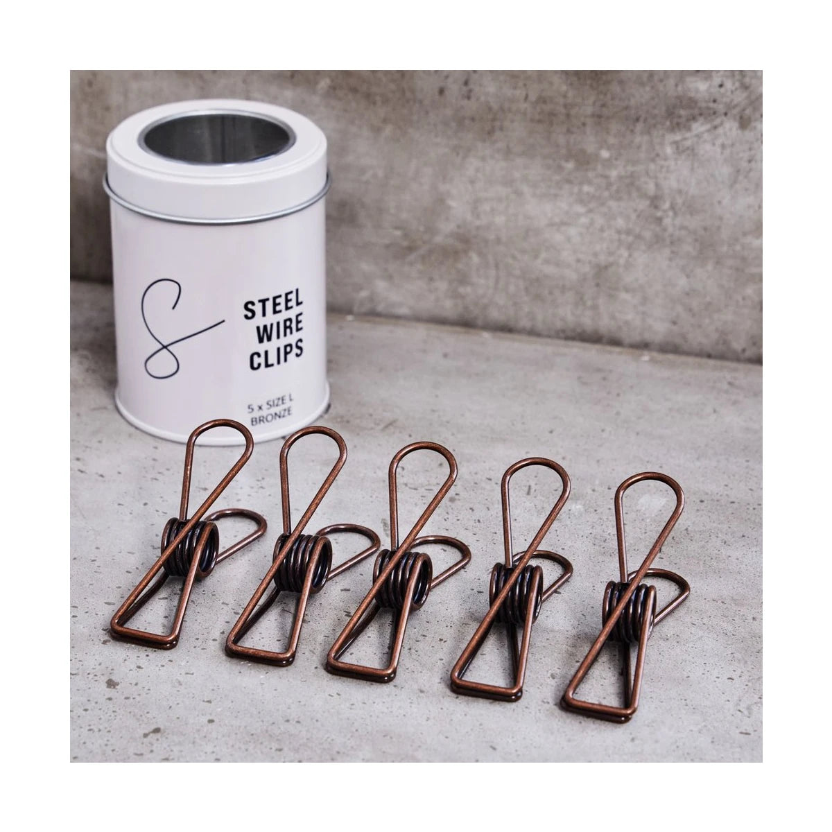 PINCES EN FIL D'ACIER GRANDES (5 pcs.) bronze
